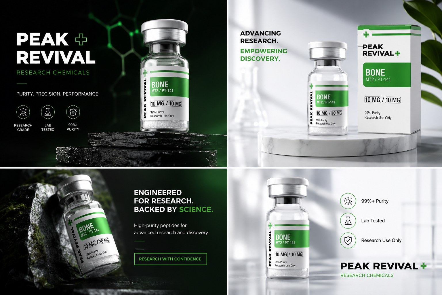 Peak Revival Bone product imagery board